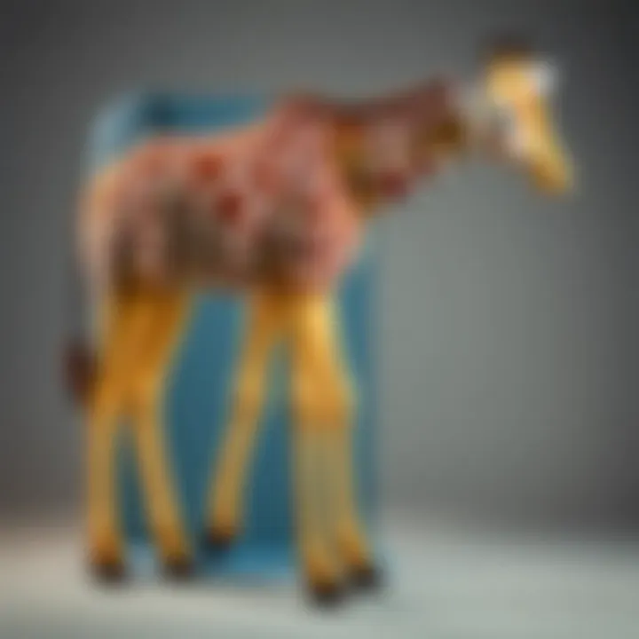 Artistic Giraffe Plushie Sculpture