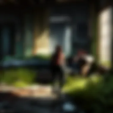 Desolation in the Last of Us A desolate urban landscape showcasing the remnants of civilization in The Last of Us universe.