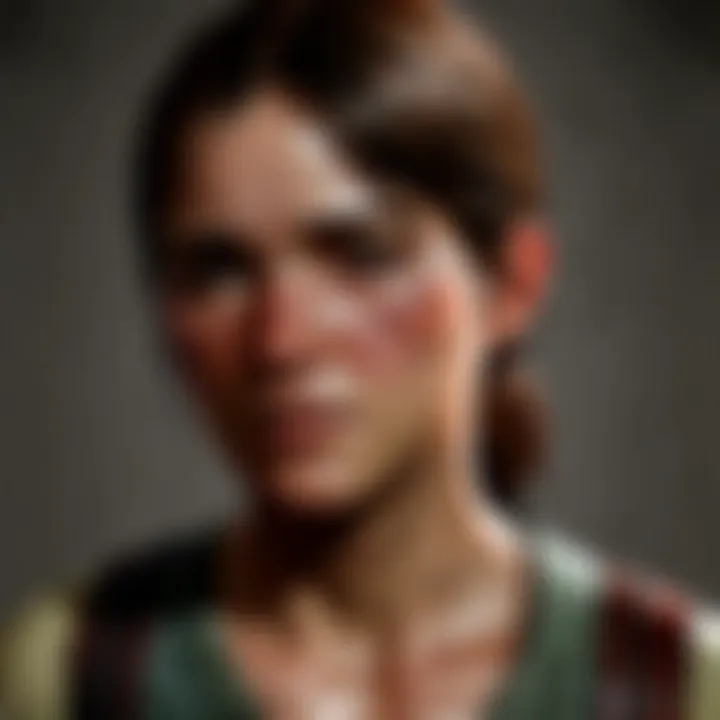 Detailed character design from The Last of Us 2 showcasing intricate digital graphics