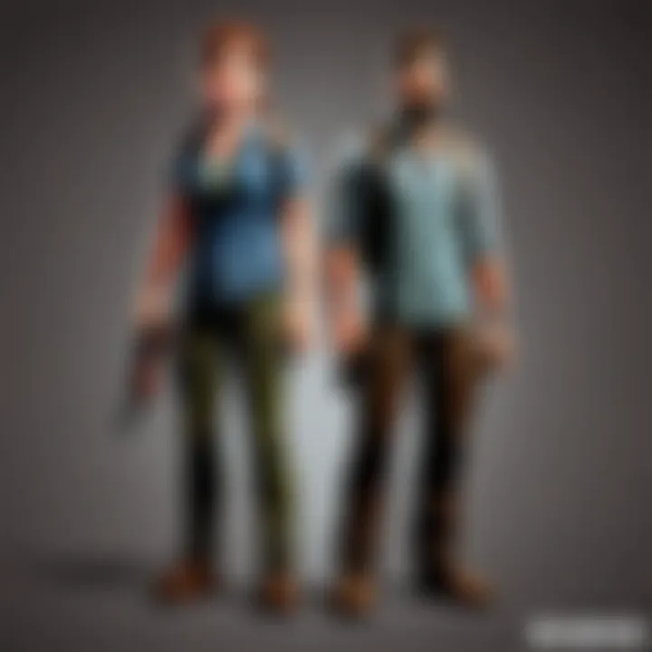 Detailed Joel and Ellie Vinyl Figures Set