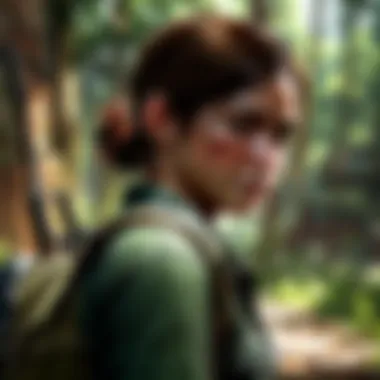 Dynamic composition showcasing tension in The Last of Us Part II poster