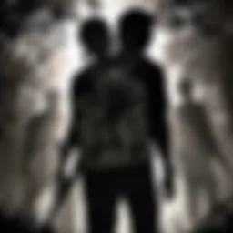 A mysterious silhouette clad in shadows