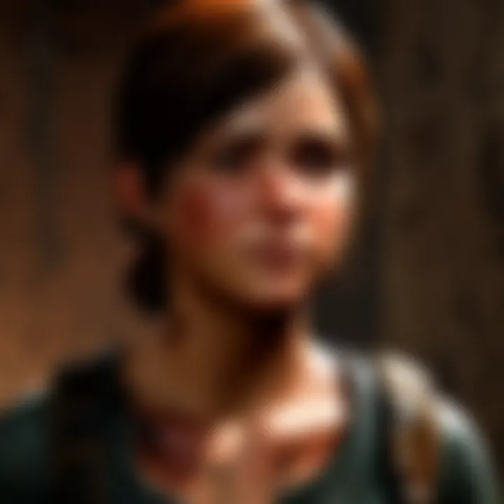 Enigmatic portrayal of Ellie in the statue