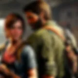 Ellie and Joel facing the apocalypse