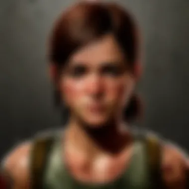 Ellie - The Resilient Survivor Ellie in a post-apocalyptic setting with a fierce determination