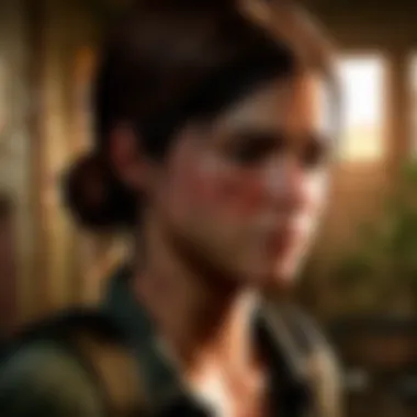 Artwork showcasing the emotional depth of a character moment in The Last of Us 2 on Xbox