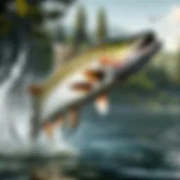 Enigmatic whitefish swimming gracefully in the lake