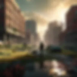 Ethereal depiction of a dystopian landscape in The Last of Us universe
