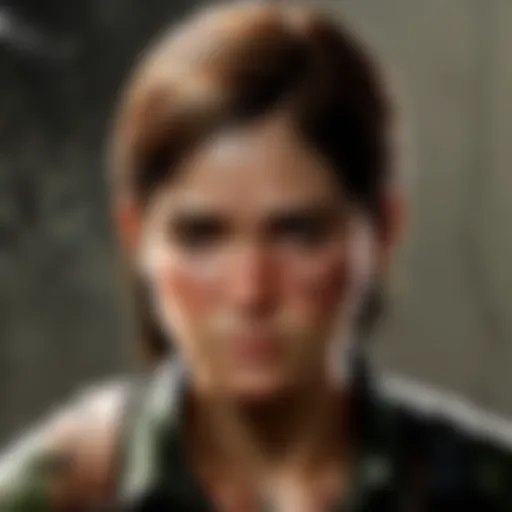 Ethereal depiction of the main character in The Last of Us Part II poster