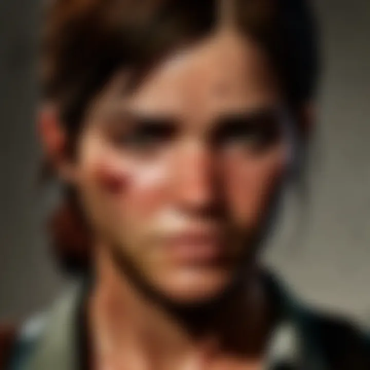 Evocative artwork showcasing character dynamics in The Last of Us