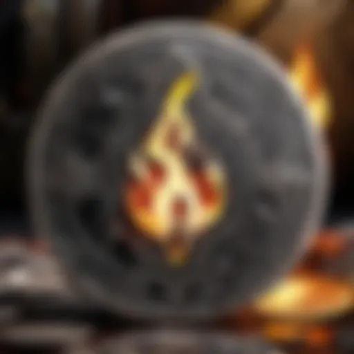 Ancient Coin with Fire Emblem