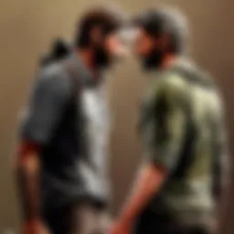 Tense confrontation between protagonists