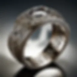 Intricate filigree design on antique ring