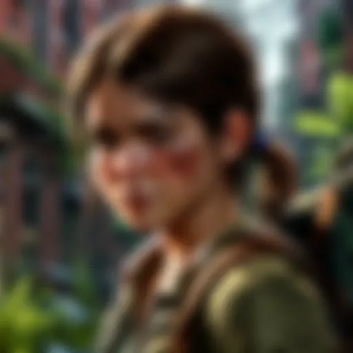 Female protagonist standing in front of mysterious portal