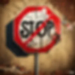 A close-up shot of a stop sign sticker adorned with weathered textures, symbolizing the remnants of civilization in The Last of Us.