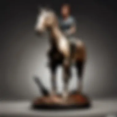 The Dark Horse Ellie statue displayed in a collector's showcase.