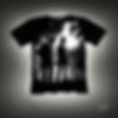 Shadowed Silhouette with The Last of Us T-shirt Artistic depiction of a silhouette cloaked in shadows holding The Last of Us T-shirt