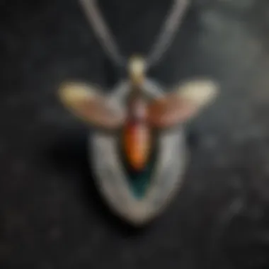 Exquisite craftsmanship of a Firefly pendant necklace