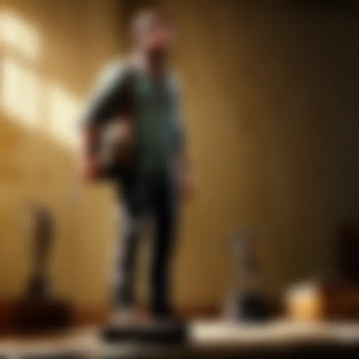 Fragmented trophy representation symbolizing the narrative weight of Frank Jones in The Last of Us universe.