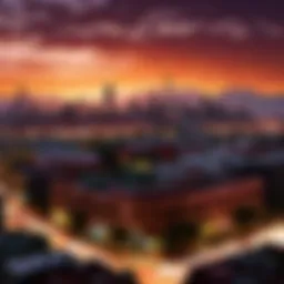 Breathtaking view of Condesa skyline at dusk