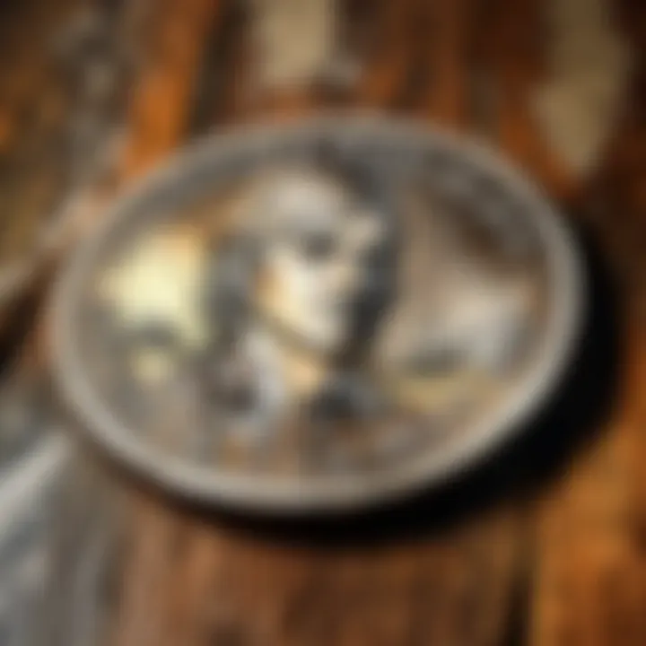 Mysterious Idaho Coin on Weathered Wooden Table