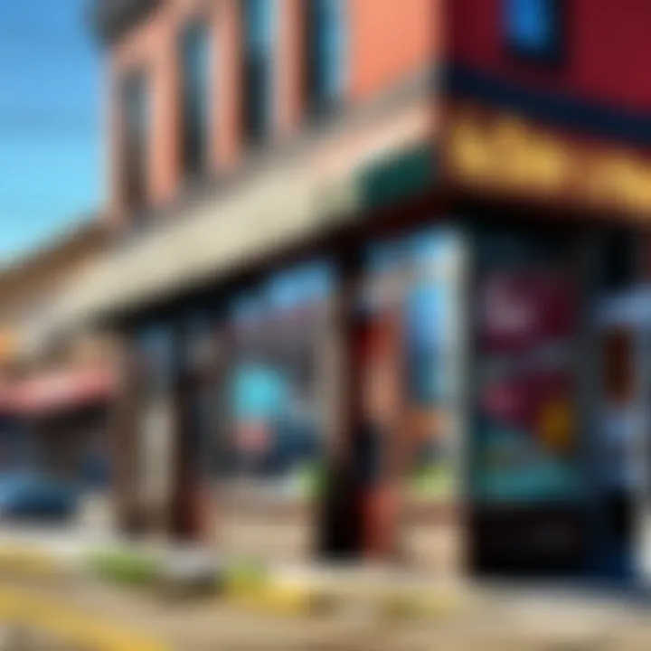 Rustic wooden storefront adorned with colorful flowers in downtown Jackson