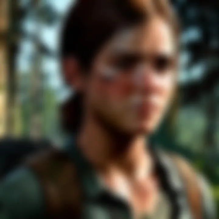 Joel and Ellie facing off against infected creatures
