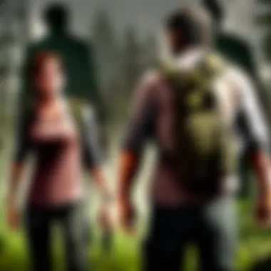 Joel & Ellie - Partners in Survival Joel and Ellie embarking on a perilous journey through a desolate landscape