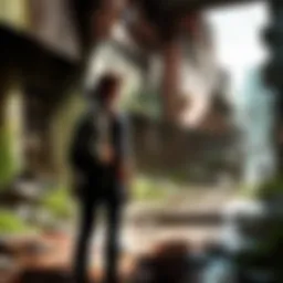 Abstract concept art of post-apocalyptic setting