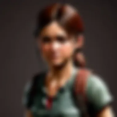 Ellie Action Figure with Intricate Details Detailed Ellie Action Figure with Backpack