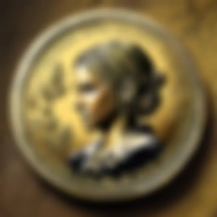 A close-up view of a timeless gold coin representing investment potential