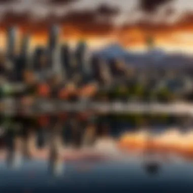 Majestic Seattle skyline reflecting on calm waters