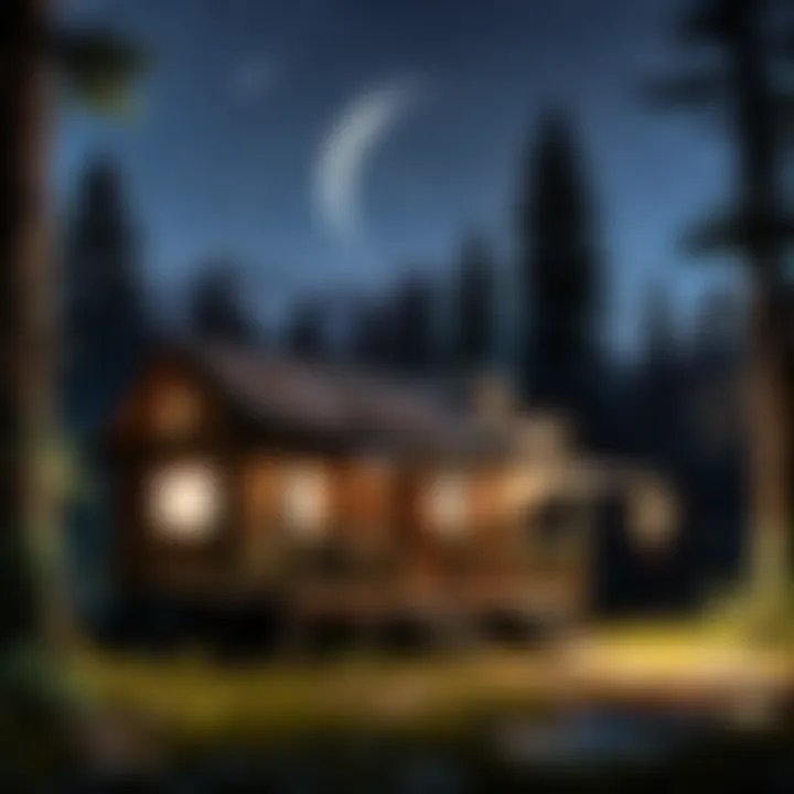 Moonshine Cabin Bathed in Starlight