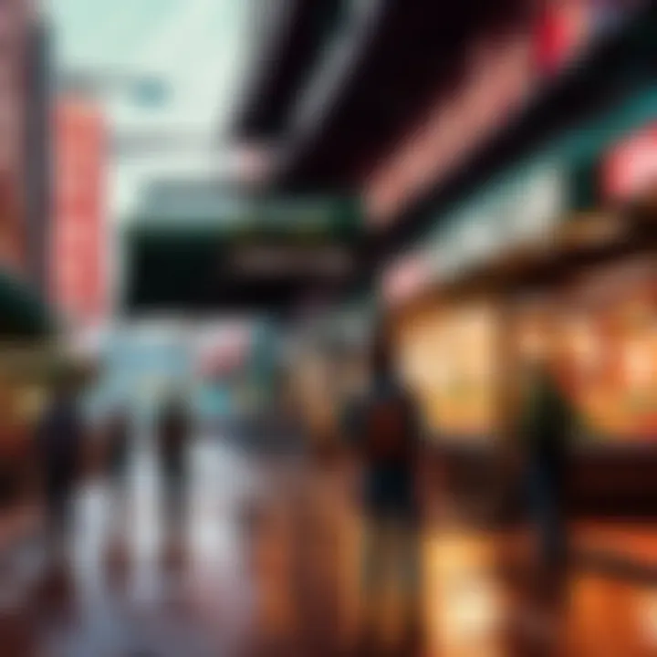 Historic Pike Place Market bustling with activity and colorful storefronts