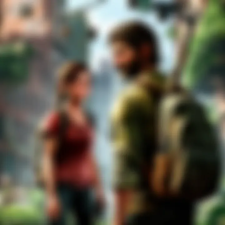 An engaging scene depicting player interactions in a spin-off game from The Last of Us universe.