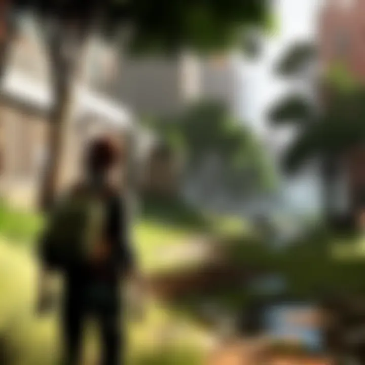 Illustration depicting the post-apocalyptic world of The Last of Us