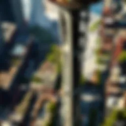 Illustration depicting the iconic Space Needle in The Last of Us game