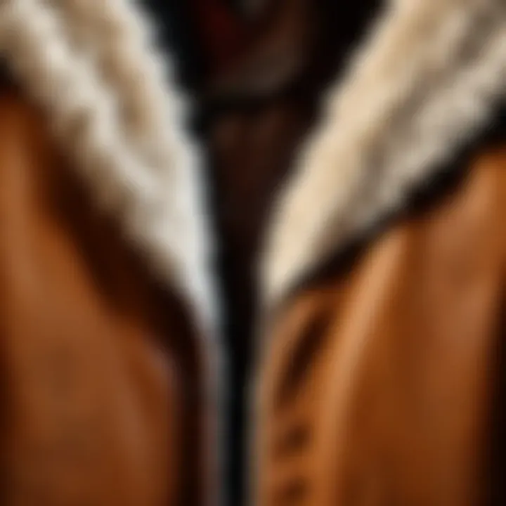 Spanish Merino Shearling Lining Texture Close-Up