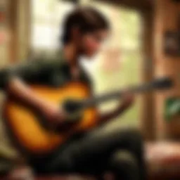 A vintage guitar simulator from the early days of gaming
