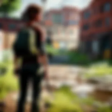 Gameplay screenshot showcasing the immersive environment of The Last of Us