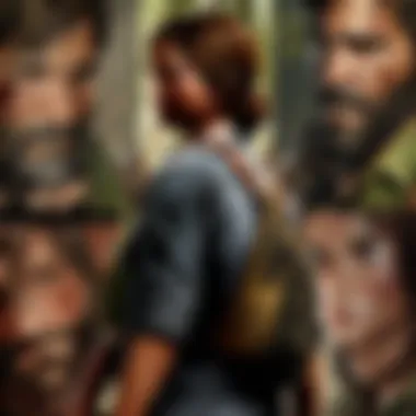 A collage of fan art depicting characters from The Last of Us