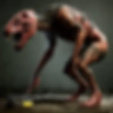 The Terrifying Clicker Creature The haunting silhouette of a Clicker in the shadows