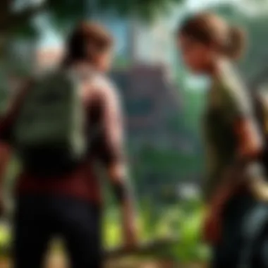 Ellie Confronting the Infected Ellie facing an infected monster