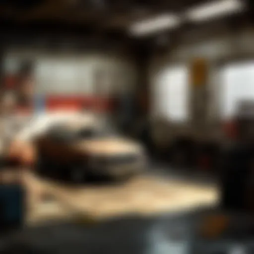 Vintage Auto Repair Tools in Workshop