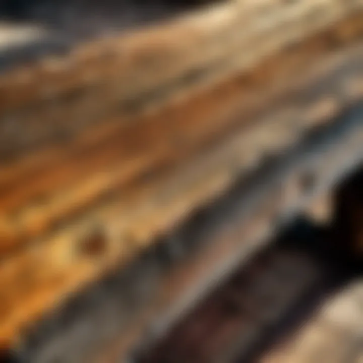 Detail of Weathered Wood on Miller Bench